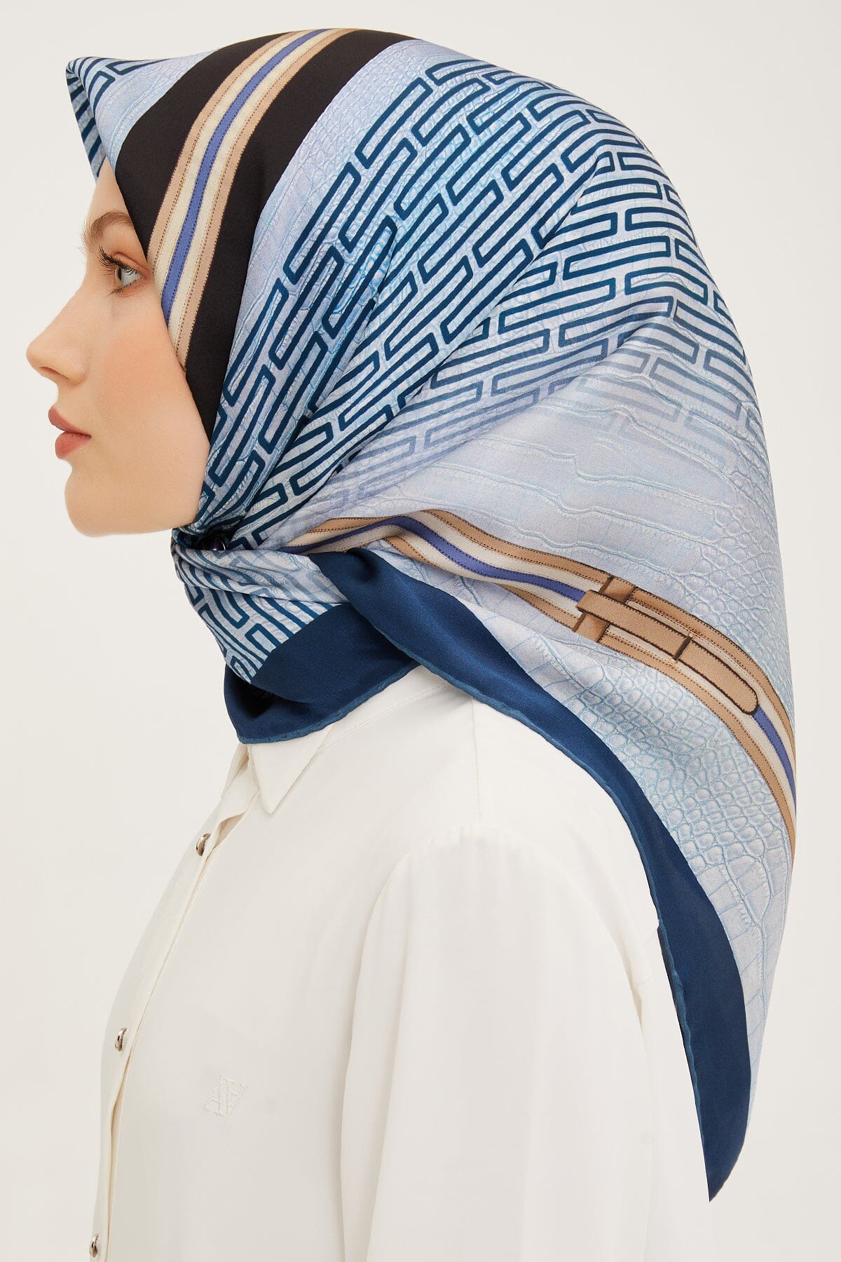 Armine Subway Square Silk Scarf #33 Silk Hijabs,Armine Armine 