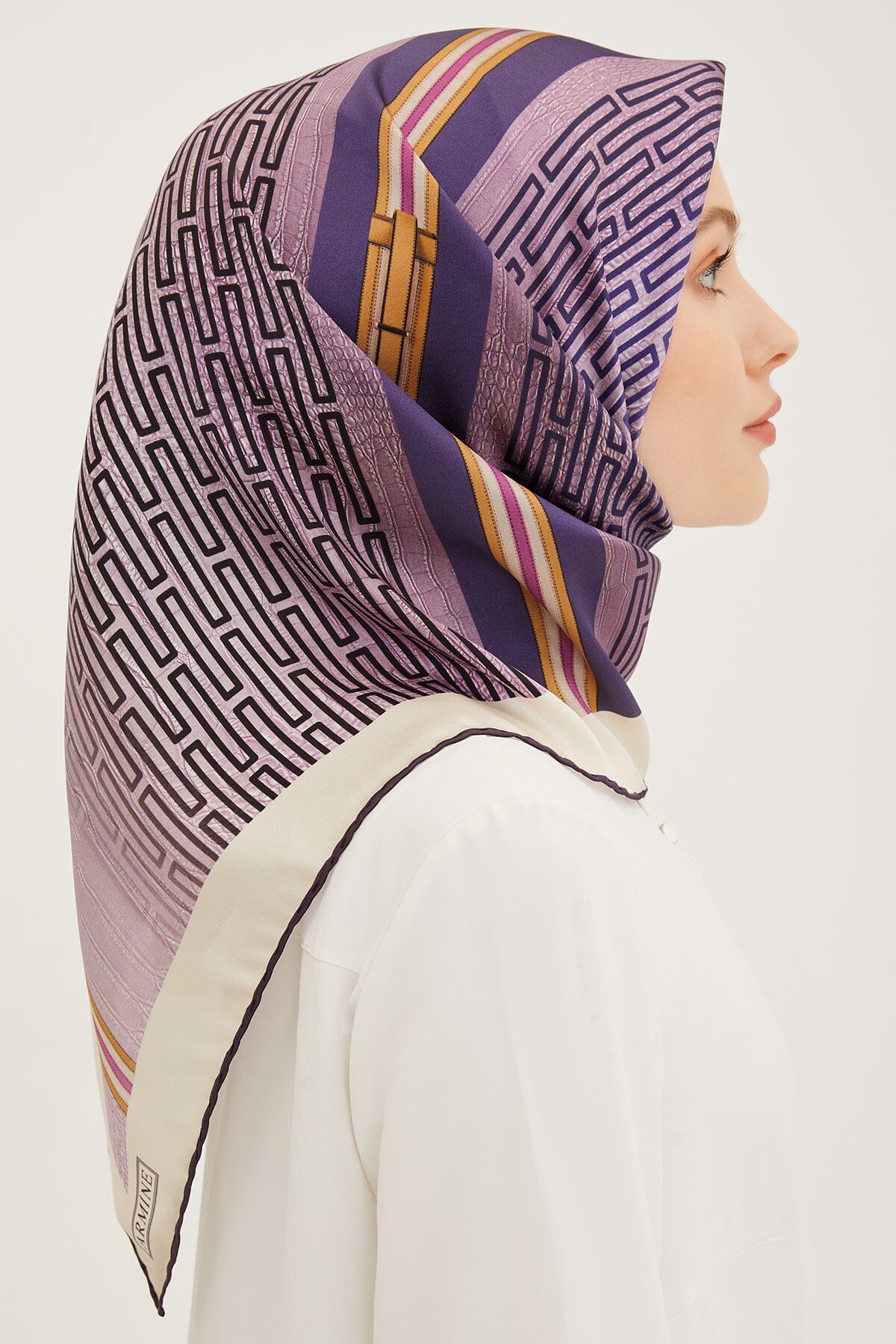 Armine Subway Square Silk Scarf #34 Silk Hijabs,Armine Armine 