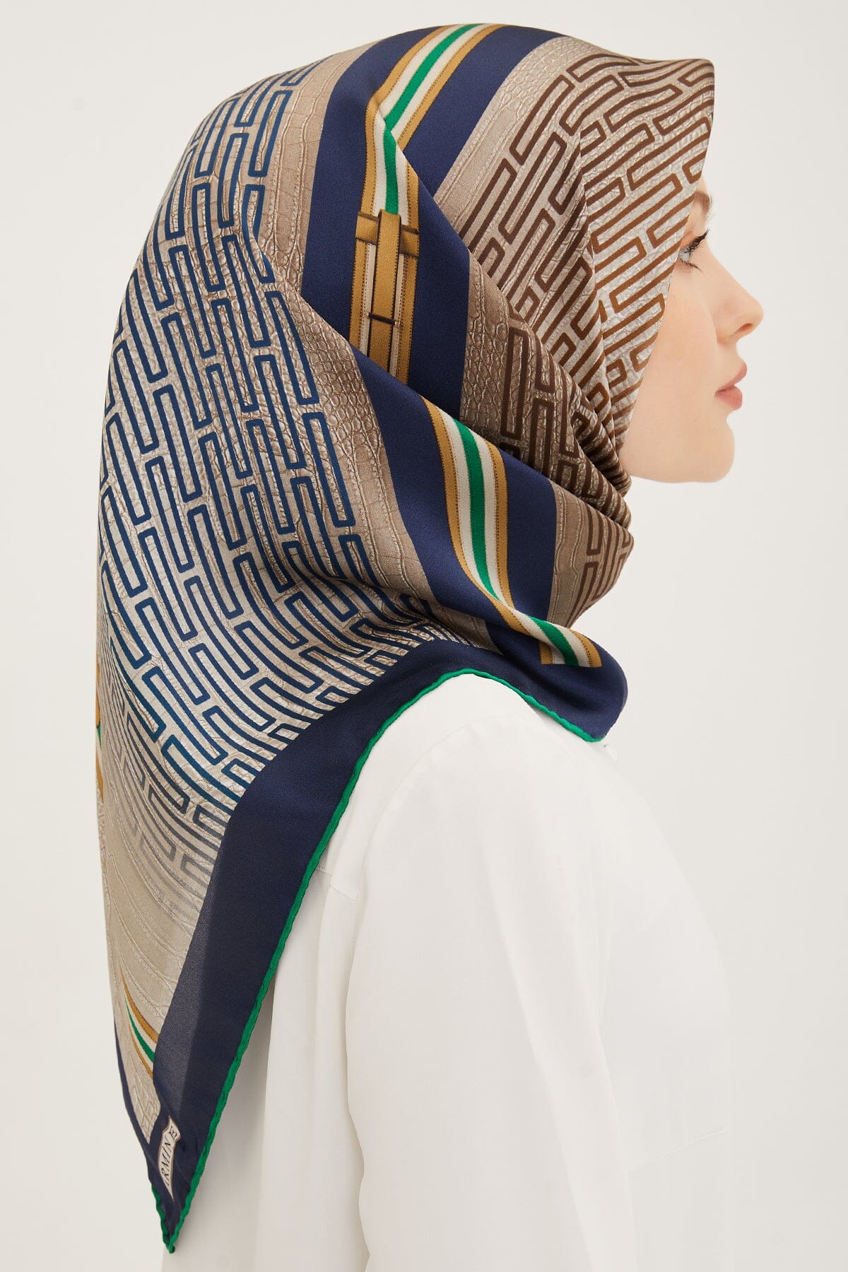 Armine Subway Square Silk Scarf #38 Silk Hijabs,Armine Armine 