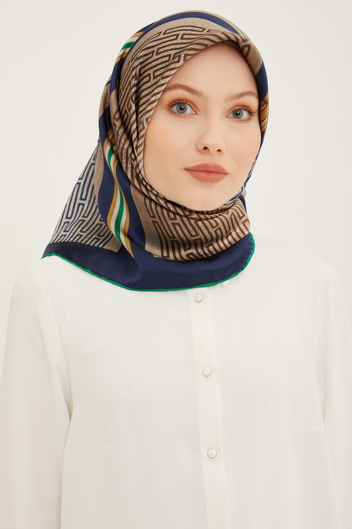 Armine Subway Square Silk Scarf #38 Silk Hijabs,Armine Armine 