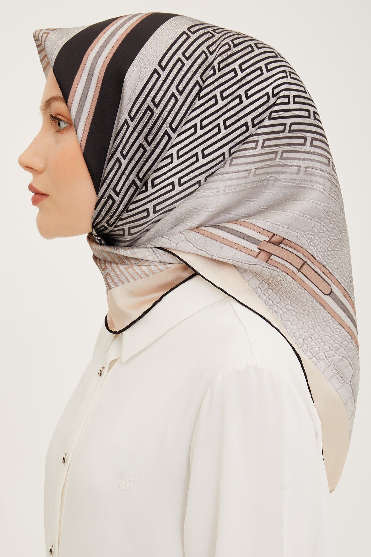 Armine Subway Square Silk Scarf #5 Silk Hijabs,Armine Armine 