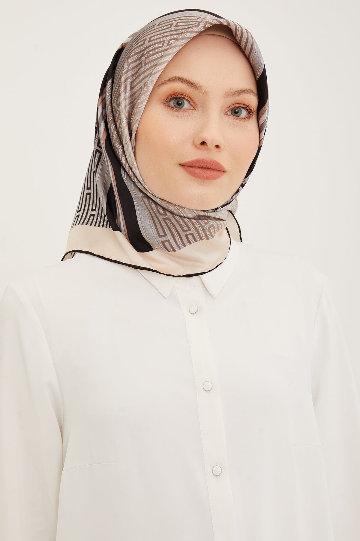 Armine Subway Square Silk Scarf #5 Silk Hijabs,Armine Armine 