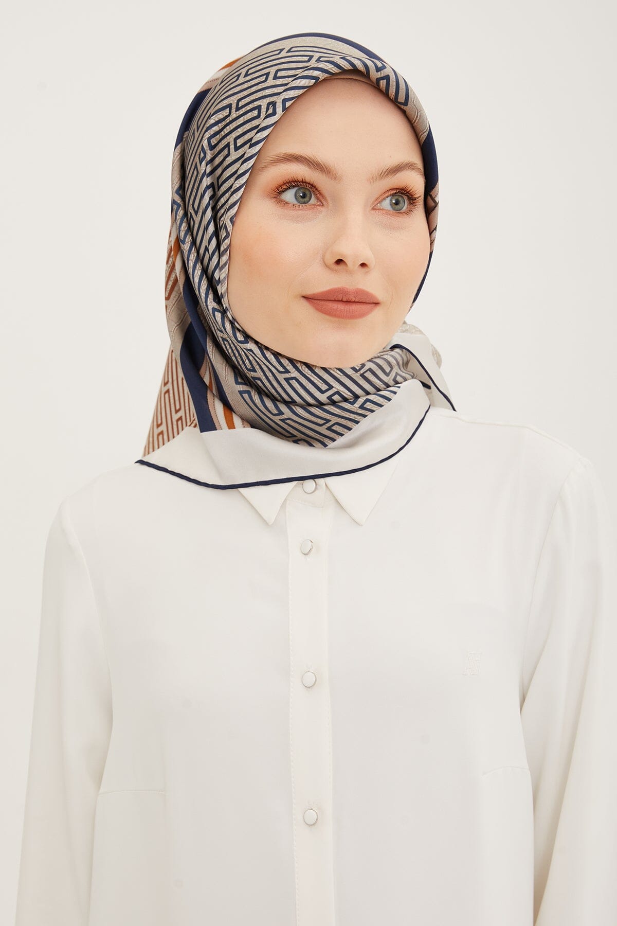 Armine Subway Square Silk Scarf #53 Silk Hijabs,Armine Armine 