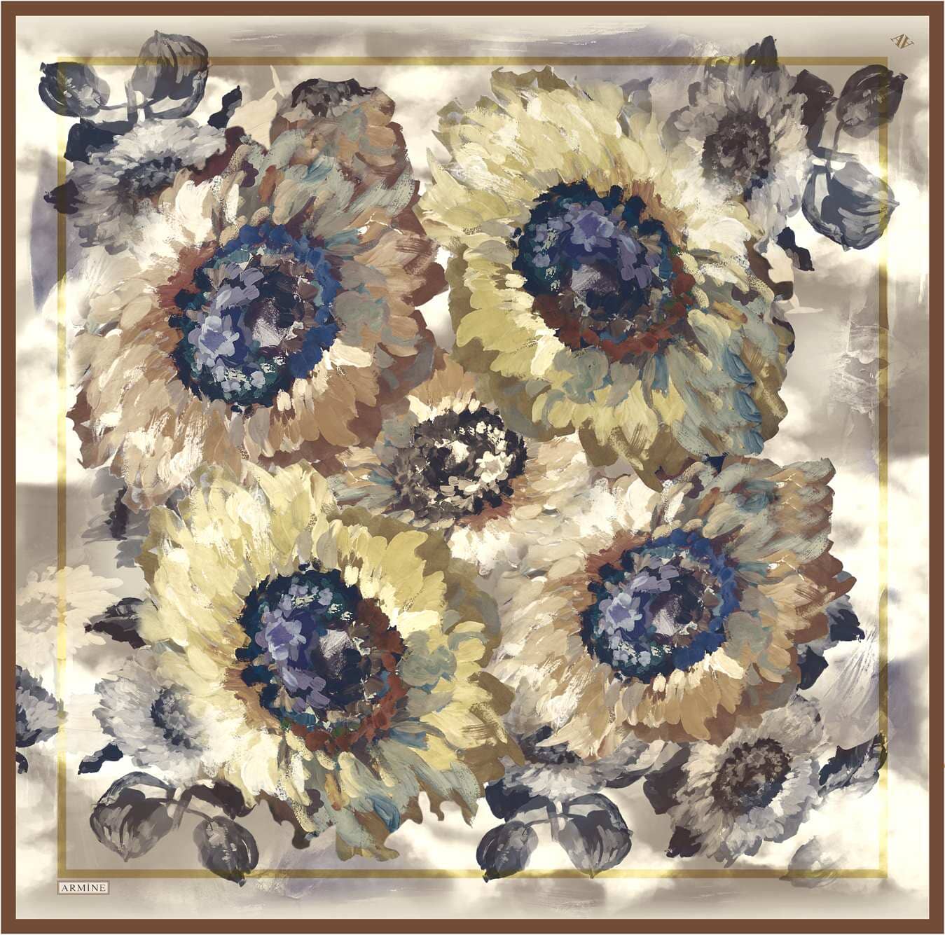 Armine Sunflower Silk Scarf 