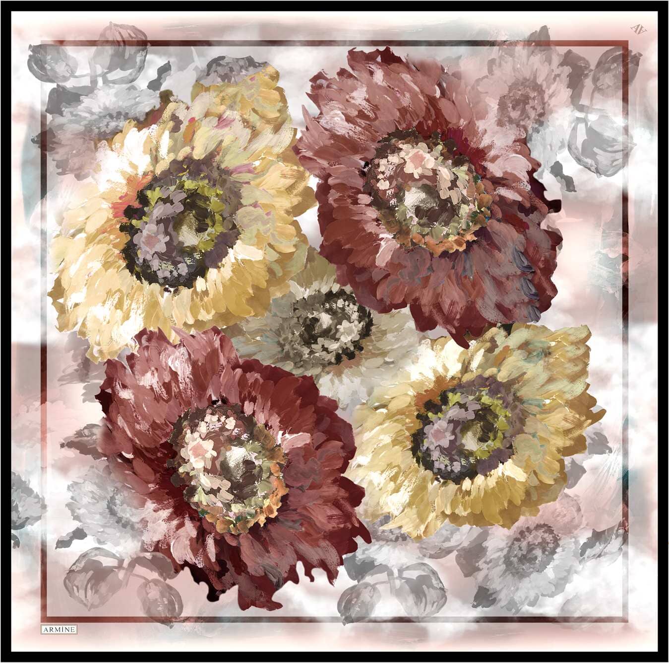 Armine Sunflower Silk Scarf 