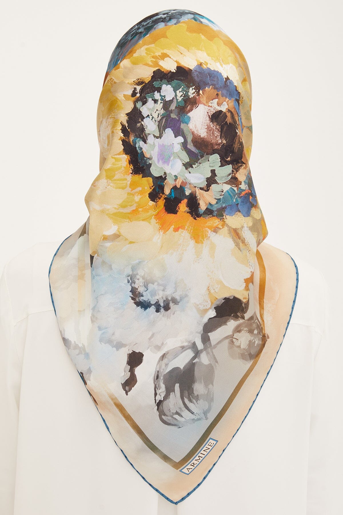 Armine Sunflower Silk Scarf #4 Silk Hijabs,Armine Armine 