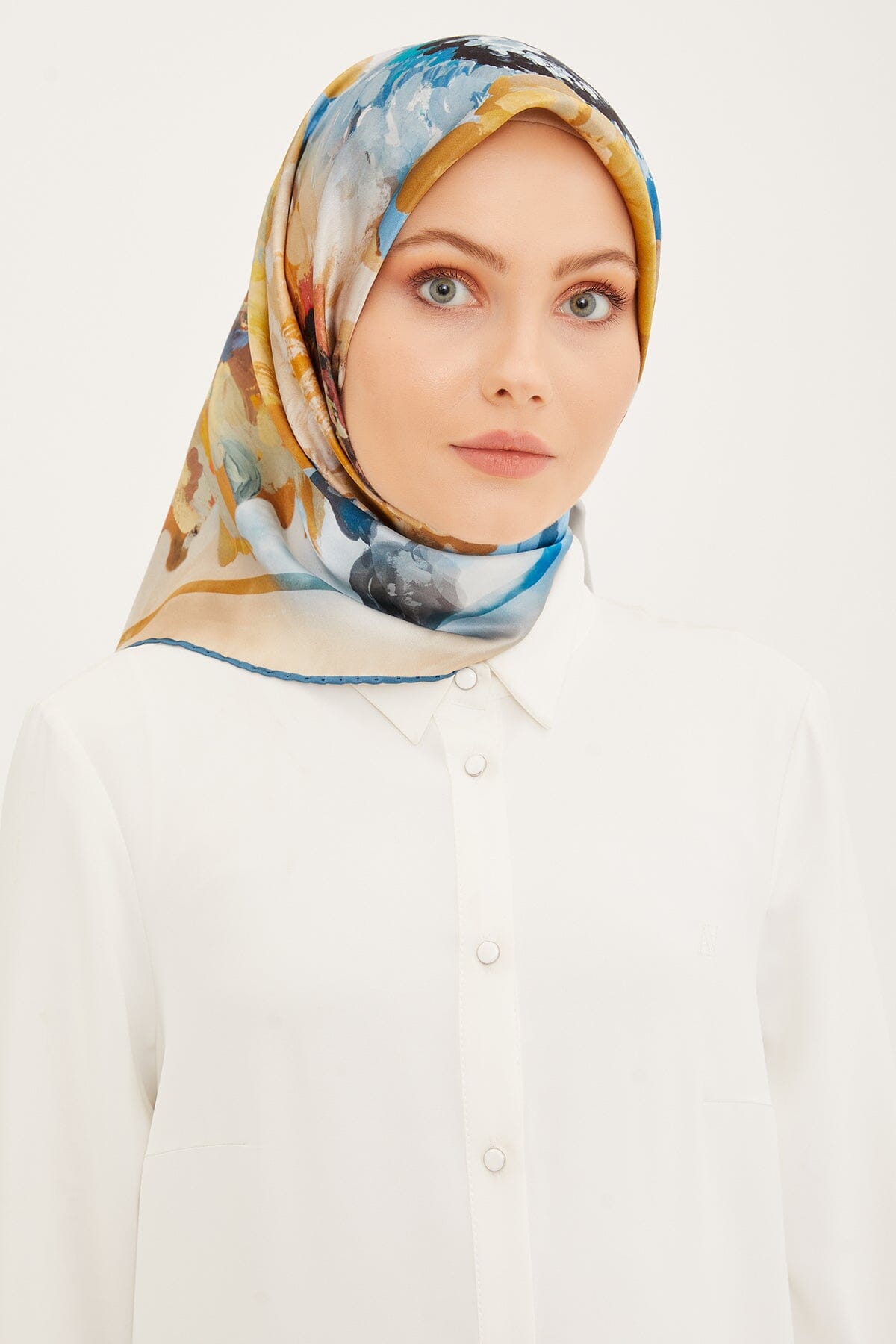 Armine Sunflower Silk Scarf #4 Silk Hijabs,Armine Armine 