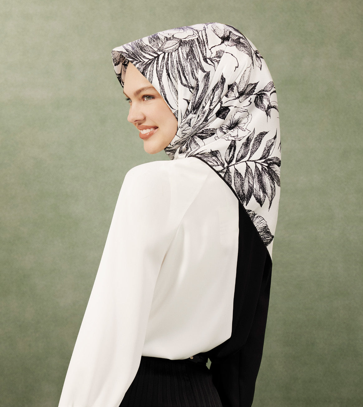 Armine Vanessa Floral Silk Scarf No. 1 Silk Hijabs,Armine Armine 