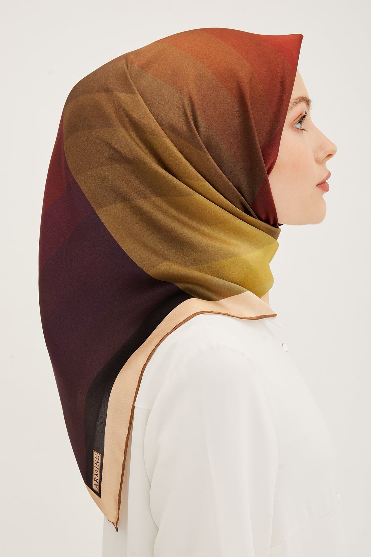 Armine Zahra Square Silk Scarf #12 Silk Hijabs,Armine Armine 