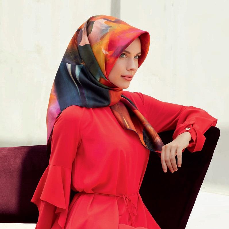 Armine Edel Floral Silk Scarf No. 9 - Beautiful Hijab Styles