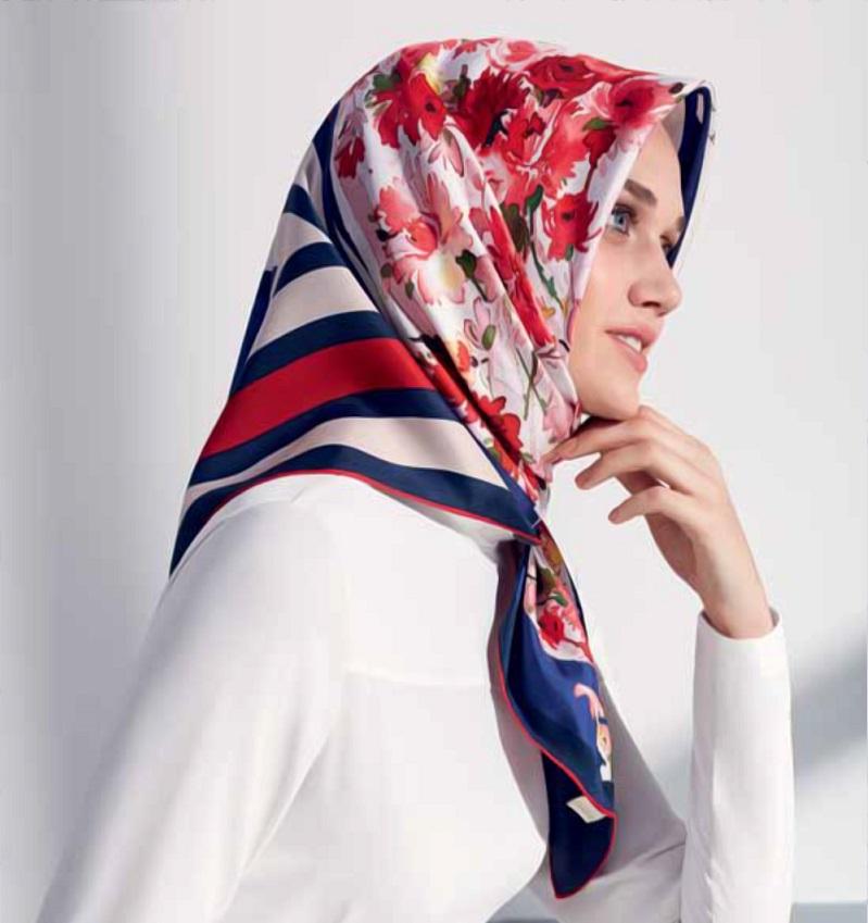 Armine Azaria Square Silk Scarf - Beautiful Hijab Styles