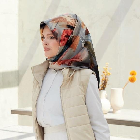 Armine Lina Floral Silk Scarf No. 8 - Beautiful Hijab Styles