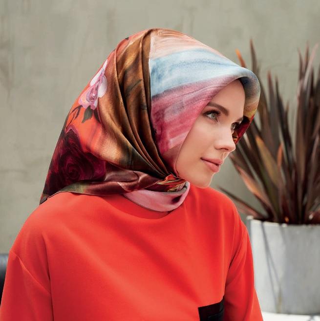 Armine Stella Floral Silk Scarf No. 9 - Beautiful Hijab Styles