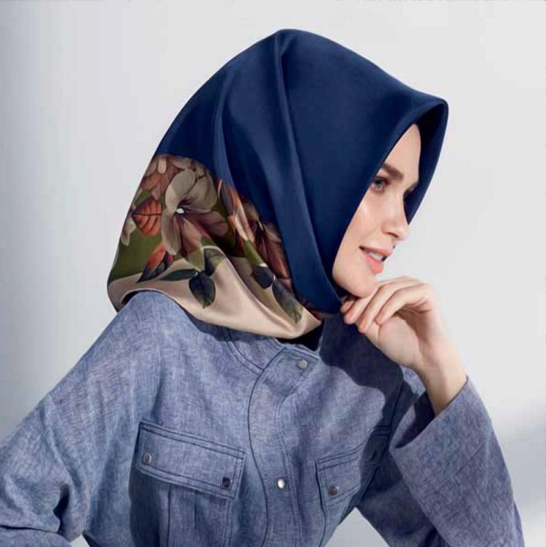 Armine Laurel Floral Silk Scarf - Beautiful Hijab Styles