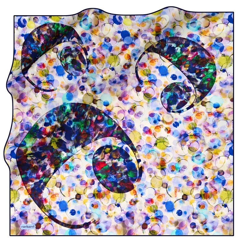 Cacharel Bubbly C Silk Twill Scarf No 21 Silk Scarves Cacharel 