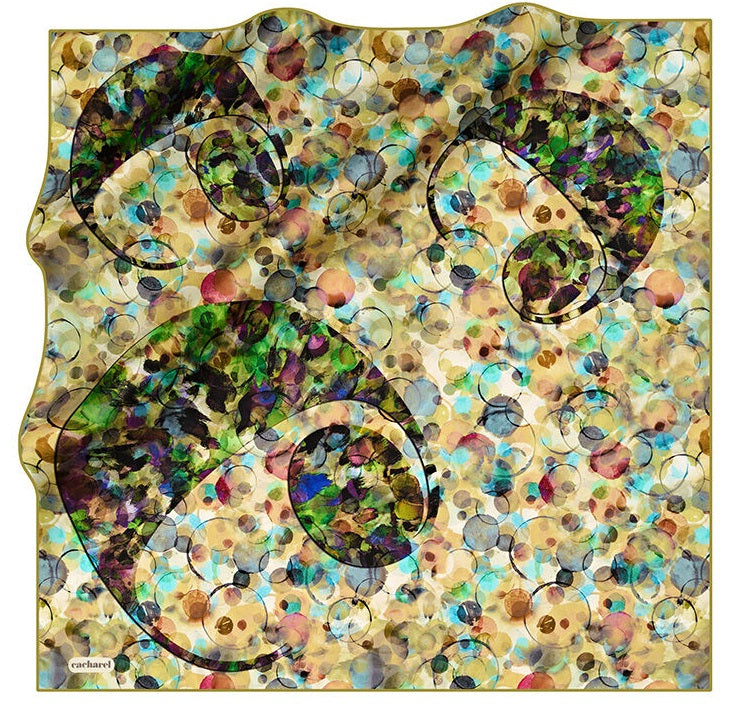 Cacharel Bubbly C Silk Twill Scarf No 51 Silk Scarves Cacharel 