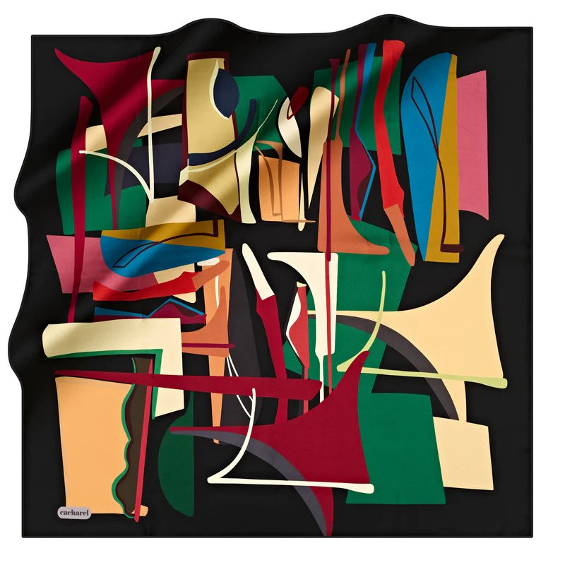 Cacharel Graffiti Silk Twill Scarf No 14 Silk Scarves Cacharel 
