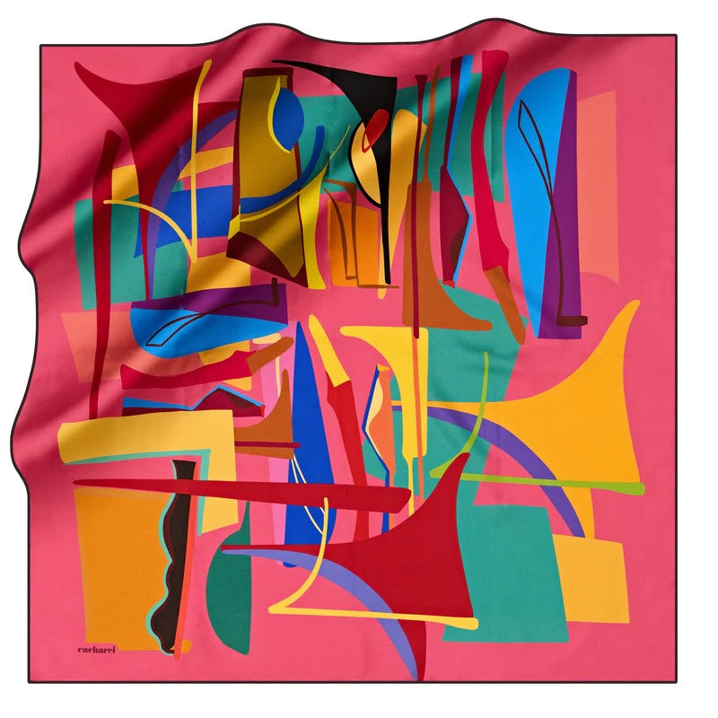 Cacharel Graffiti Silk Twill Scarf No 91 Silk Scarves Cacharel 