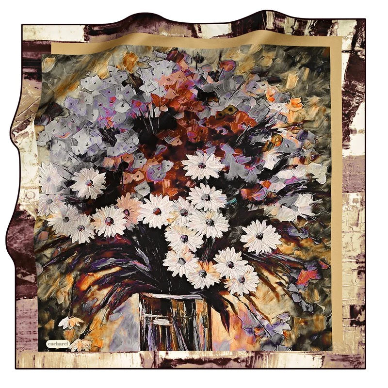 Cacharel Le Fleur Silk Twill Scarf No 41 Silk Scarves Cacharel 