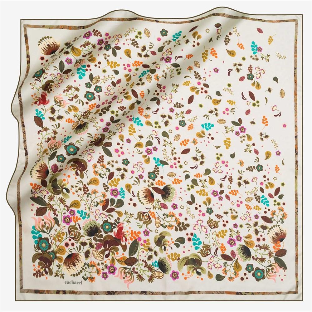 Cacharel Grace Floral Silk Scarf No. 51 - Beautiful Hijab Styles