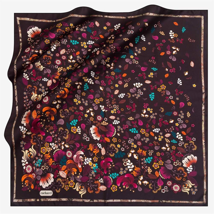 Cacharel Grace Floral Silk Scarf No. 92 - Beautiful Hijab Styles