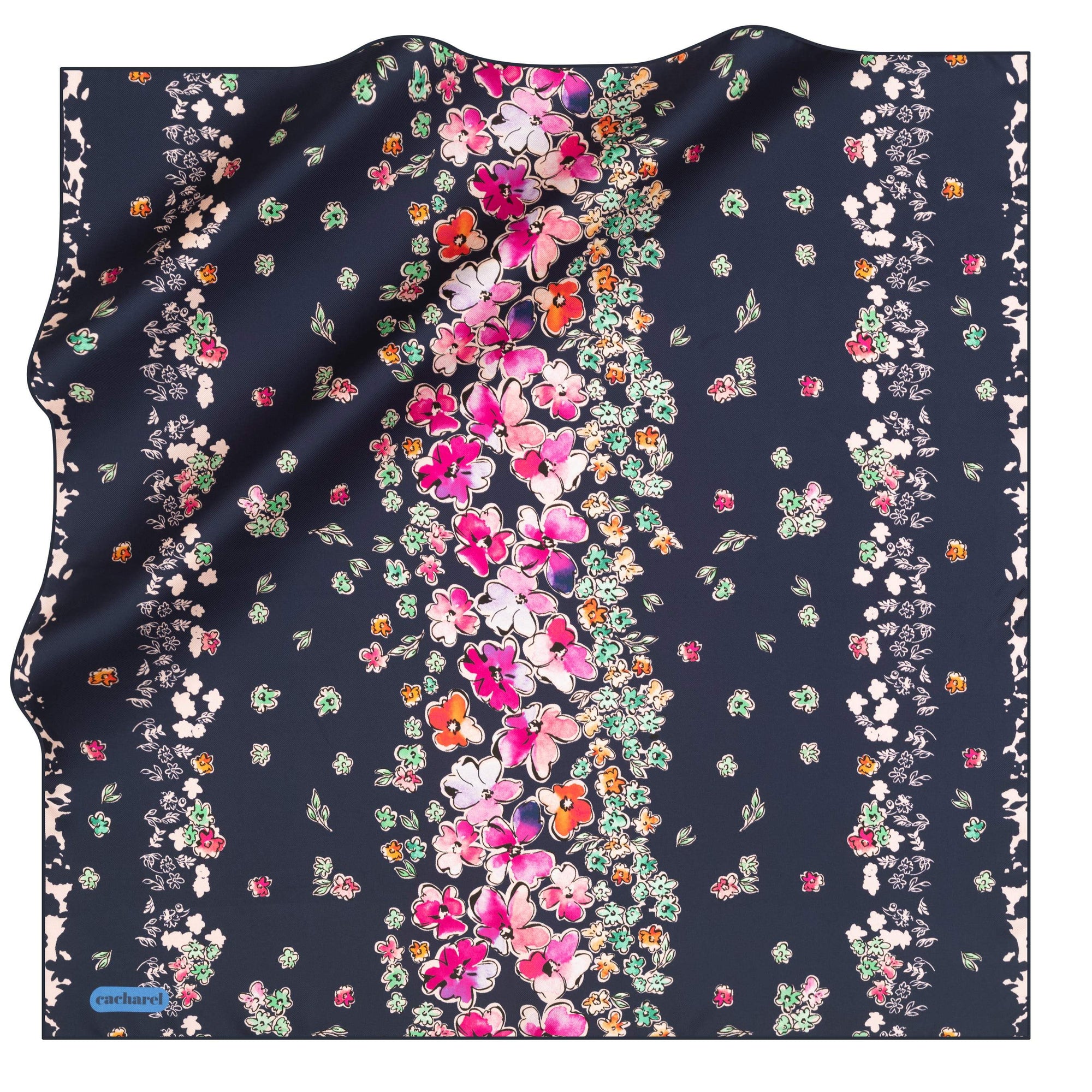 Cacharel Marolsha Floral Silk Scarf No. 21 - Beautiful Hijab Styles