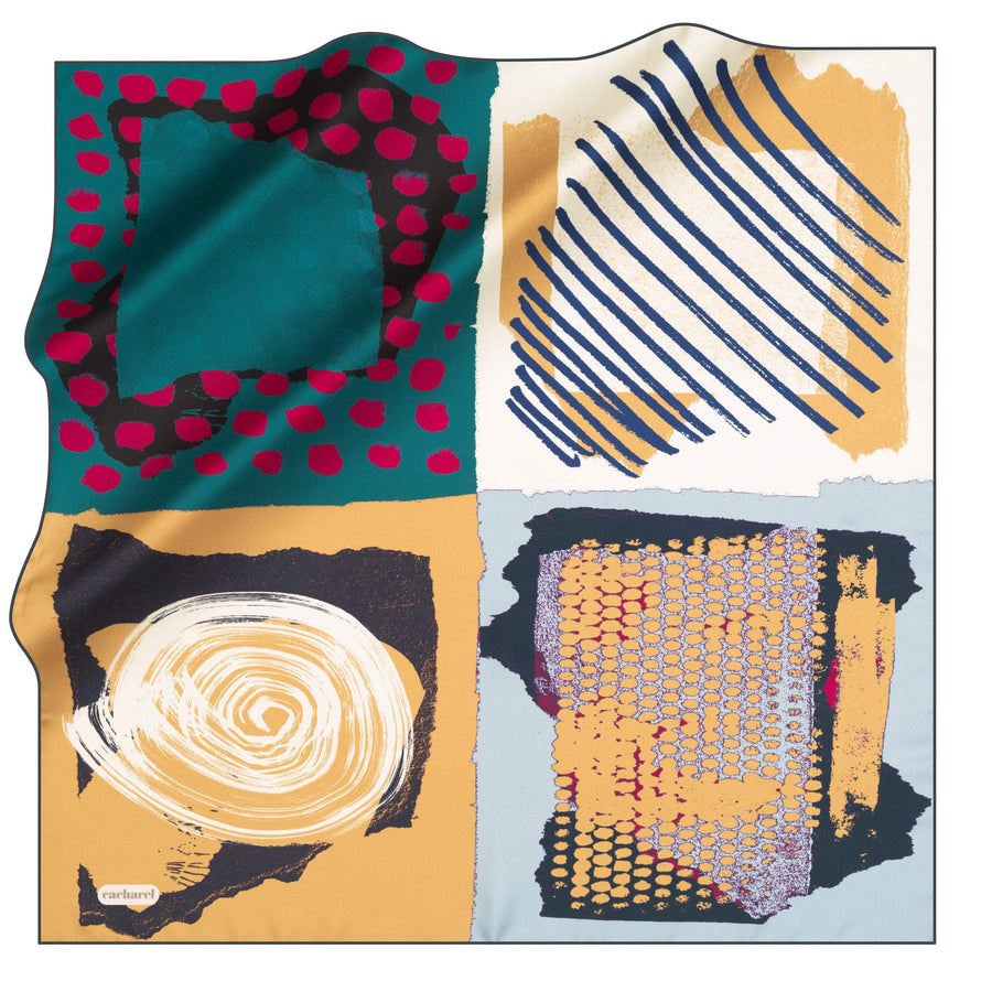 Cacharel Arty Abstract Silk Scarf No. 21 - Beautiful Hijab Styles