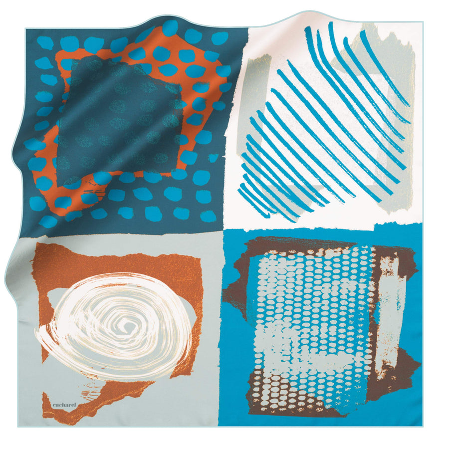 Cacharel Arty Abstract Silk Scarf No. 22 - Beautiful Hijab Styles