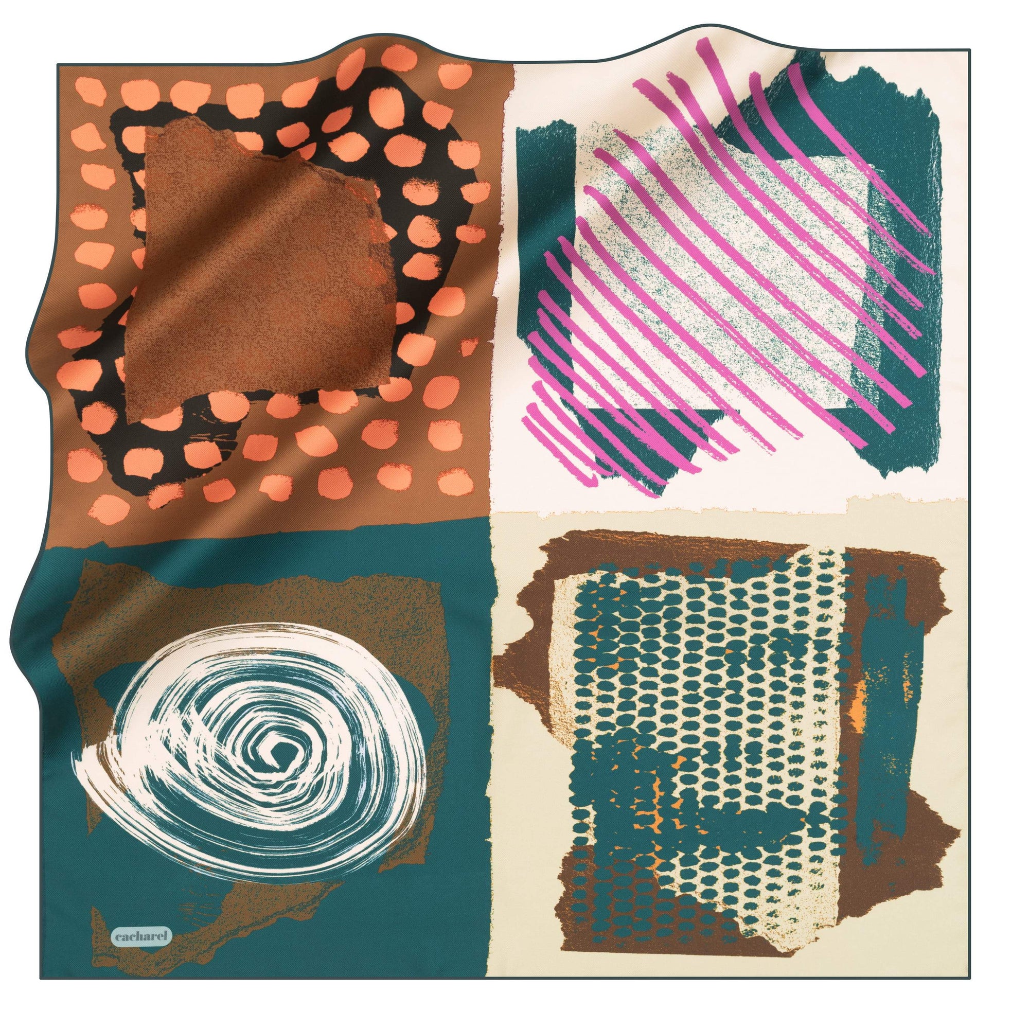 Cacharel Arty Abstract Silk Scarf No. 53 - Beautiful Hijab Styles