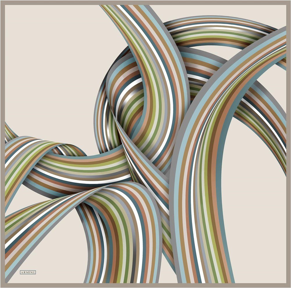 Armine Swirl Women Silk Scarf No 31 - Beautiful Hijab Styles