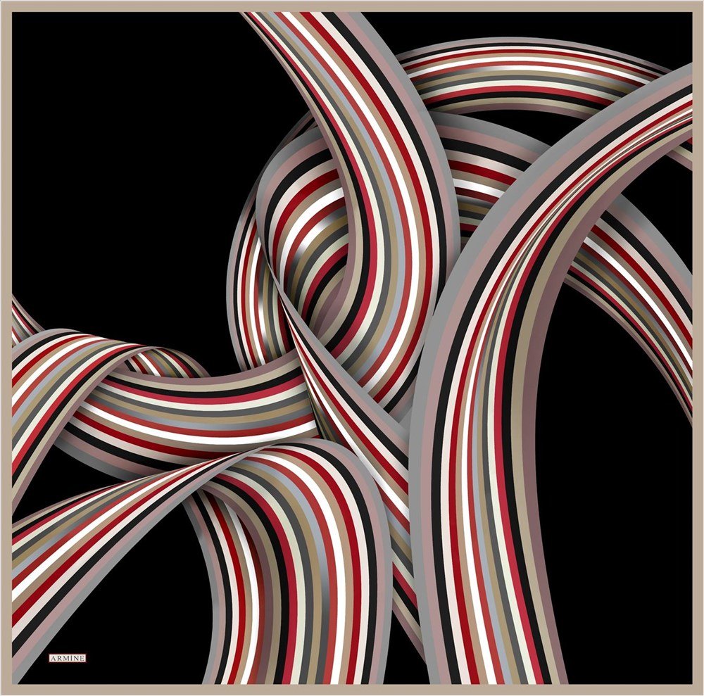 Armine Swirl Women Silk Scarf No 2 - Beautiful Hijab Styles