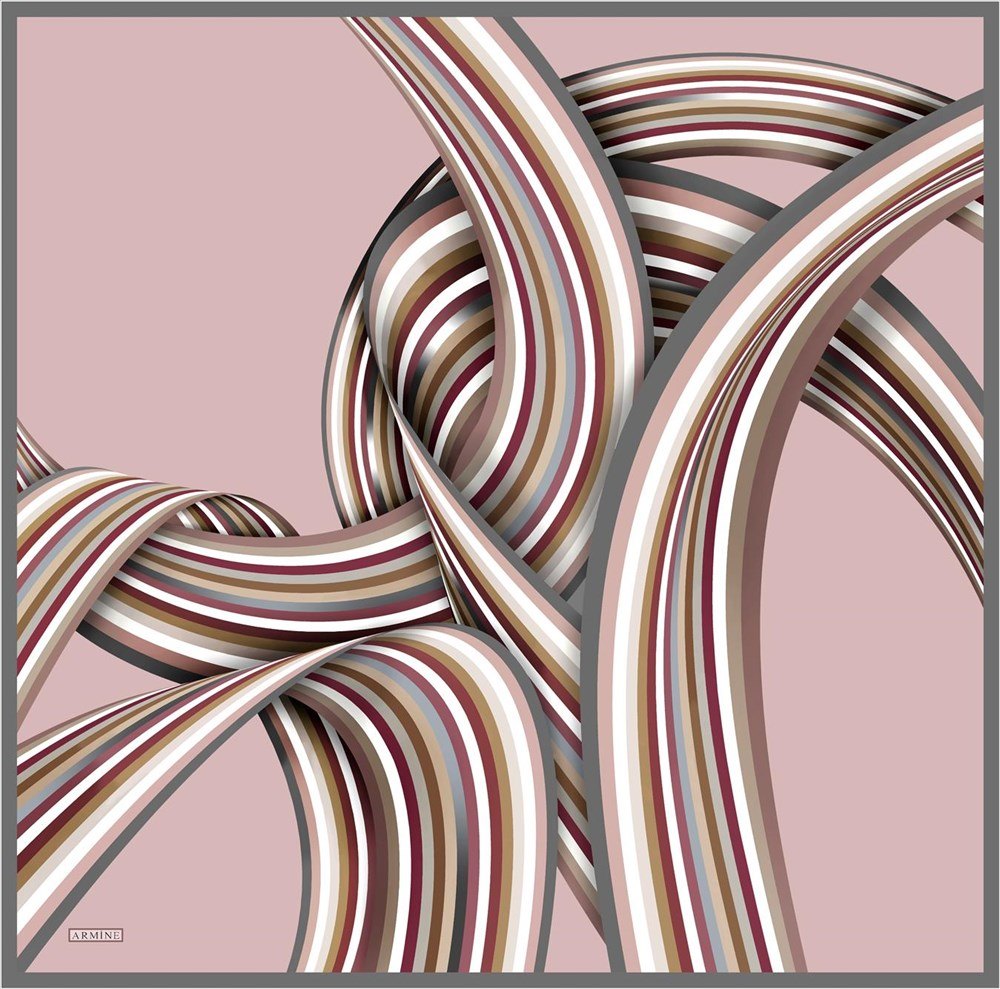 Armine Swirl Women Silk Scarf No 7 - Beautiful Hijab Styles