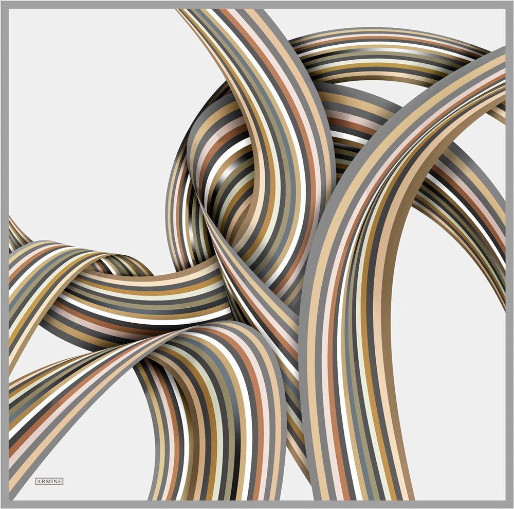Armine Swirl Women Silk Scarf No 8 - Beautiful Hijab Styles