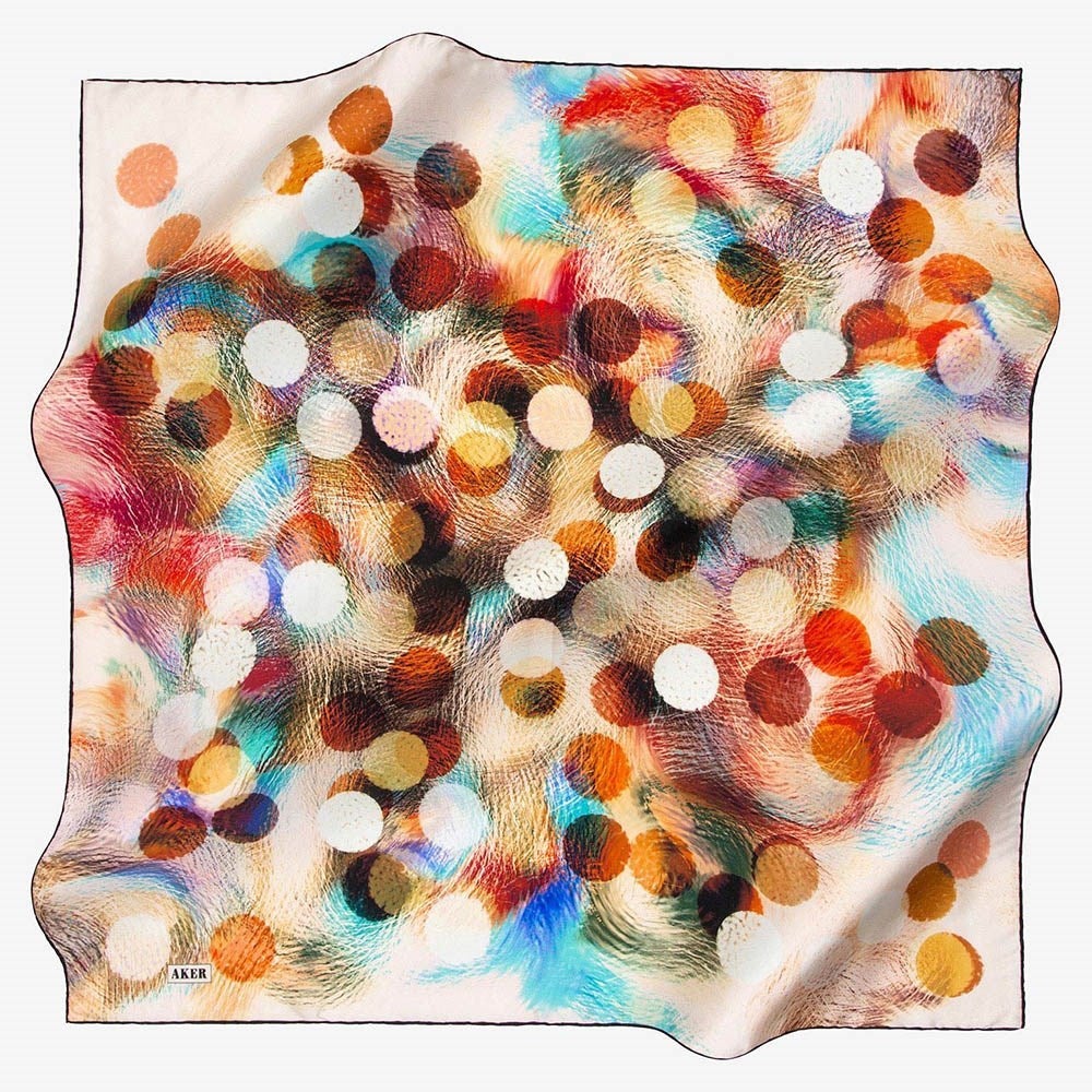 Aker Bubble Pop Women Silk Scarf No. 13 - Beautiful Hijab Styles