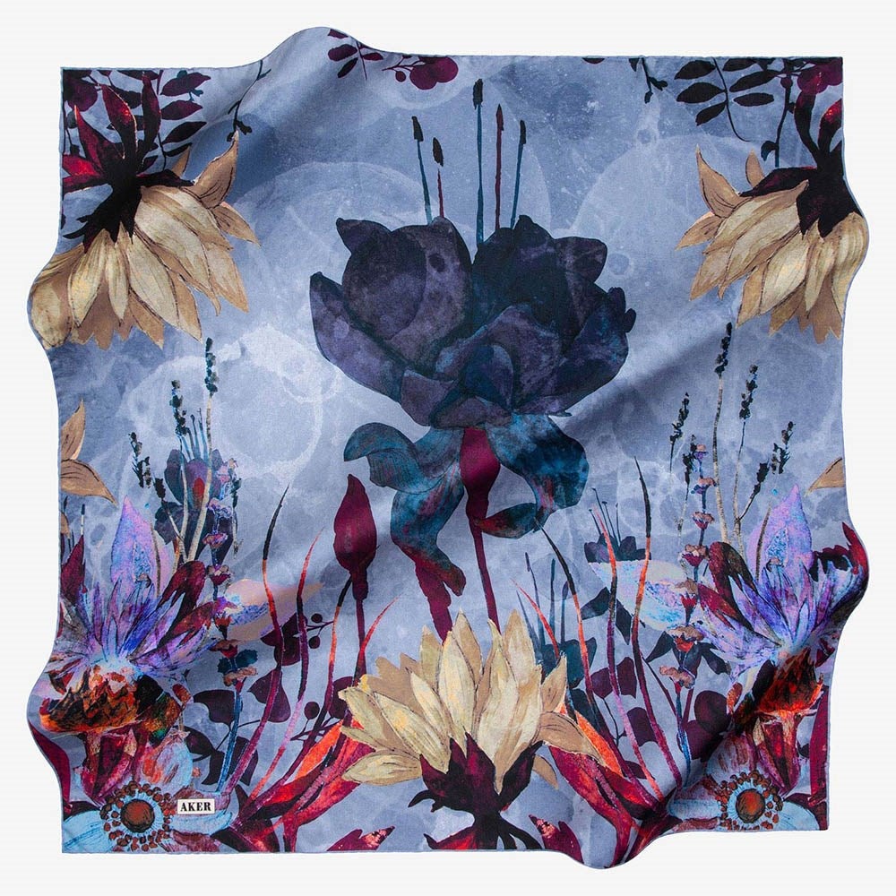 Aker Midsummer Women Silk Scarf No. 22 - Beautiful Hijab Styles