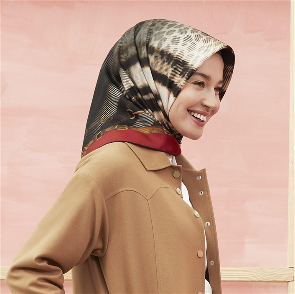 Armine Cheetah Print Silk Scarf No. 32 - Beautiful Hijab Styles