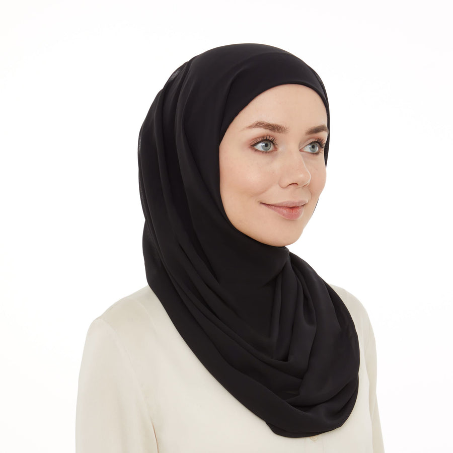 Instant Chiffon Shawl HijabPlanet Co. Black 