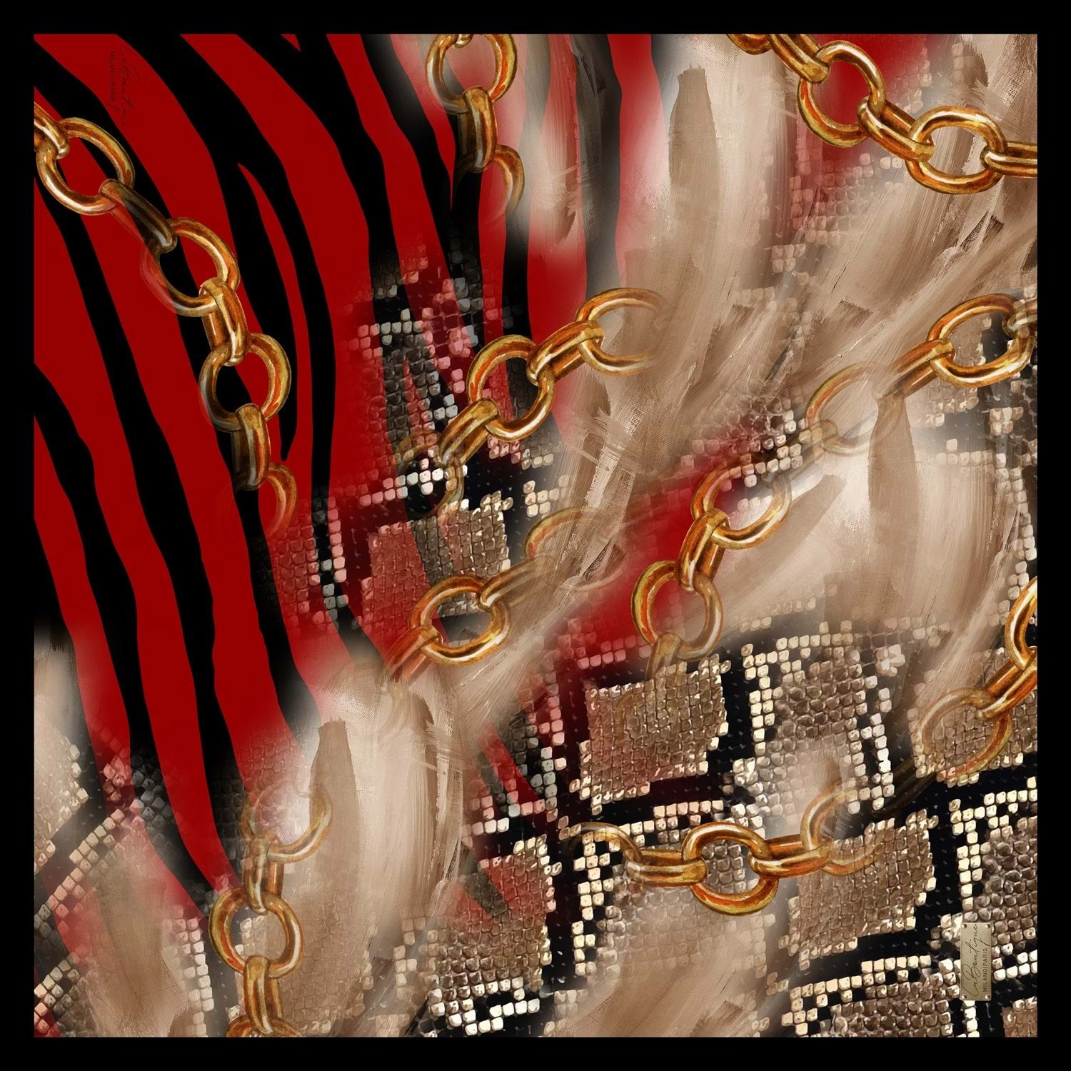 La Boutique Khloe Silk Twill Scarf Silk Scarves, Silk Hijab La Boutique 