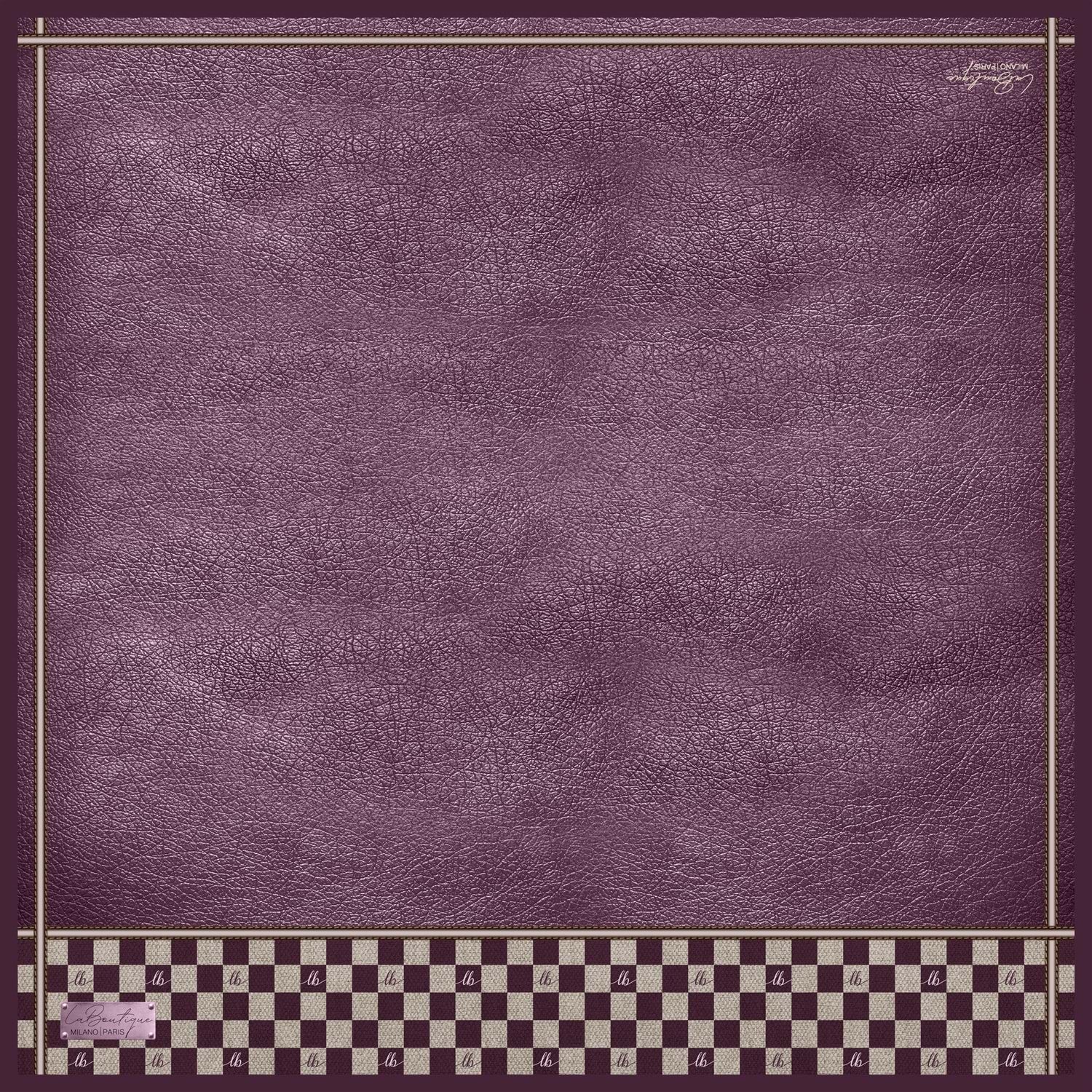 La Boutique Purple Royal Silk Head Cover Silk Scarves, Silk Hijab La Boutique 