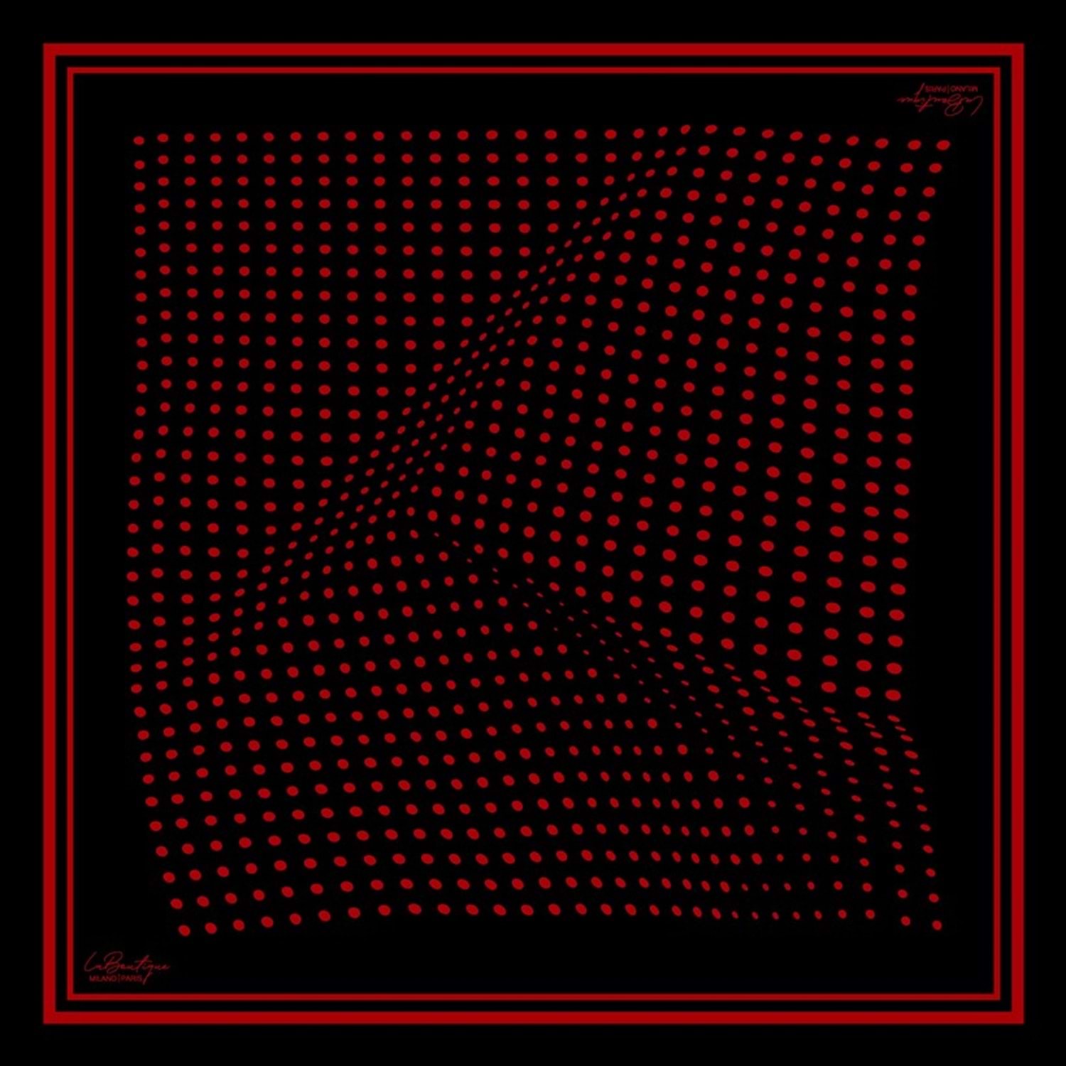 La Boutique Red Dot Silk Twill Scarf Silk Scarves, Silk Hijab La Boutique 