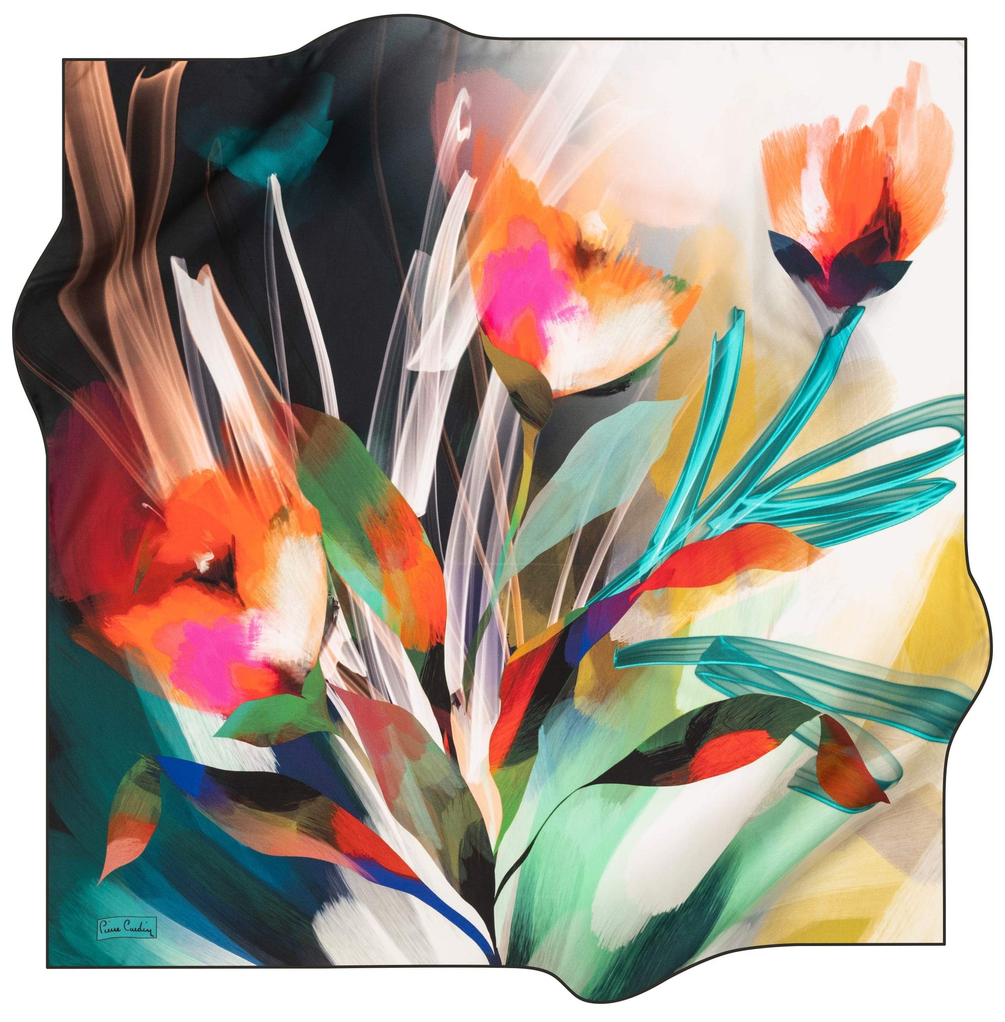 Pierre Cardin Floral Silk Scarf No. 13 - Beautiful Hijab Styles