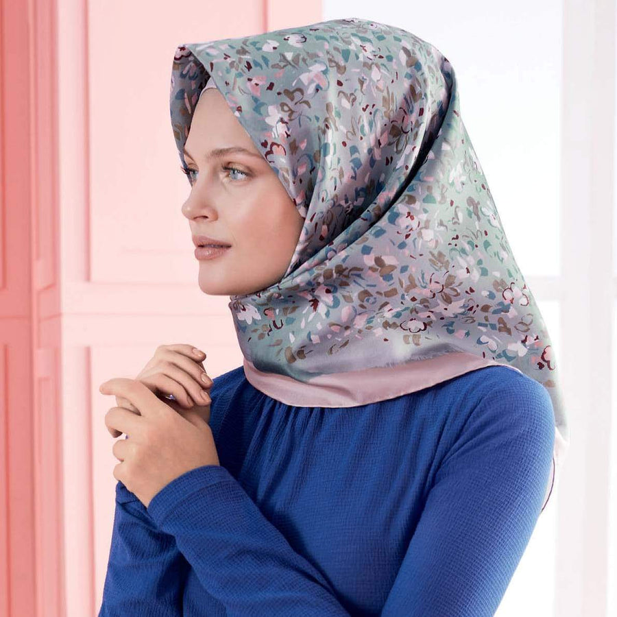 Armine : Annaj Stylish Beautiful Silk Head Scarf - Beautiful Hijab Styles