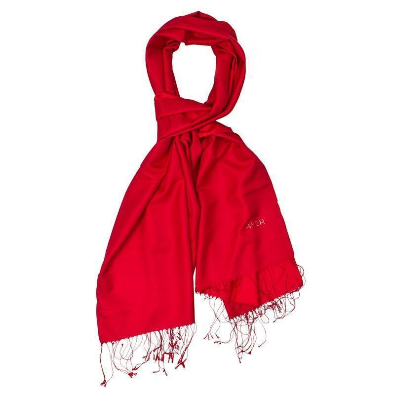 Aker Bi-Color Silk Shawl with Swarovski Stones - Venetian Red - Beautiful Hijab Styles