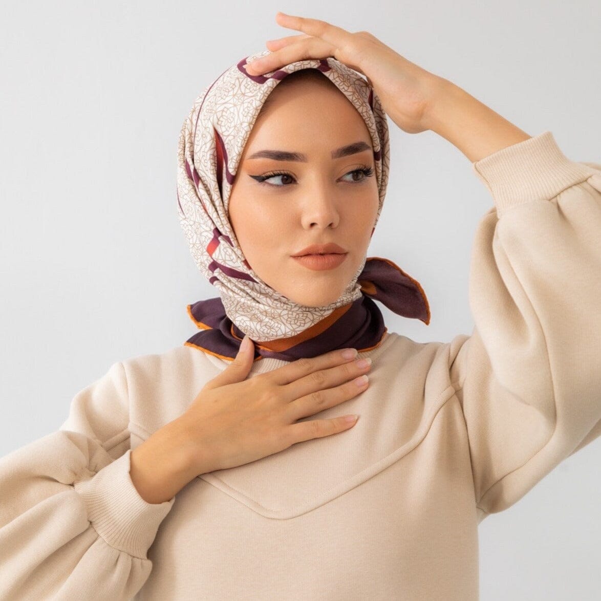 SilkHome Fatima Women Silk Scarf #9 Silk Hijabs Silk Home 