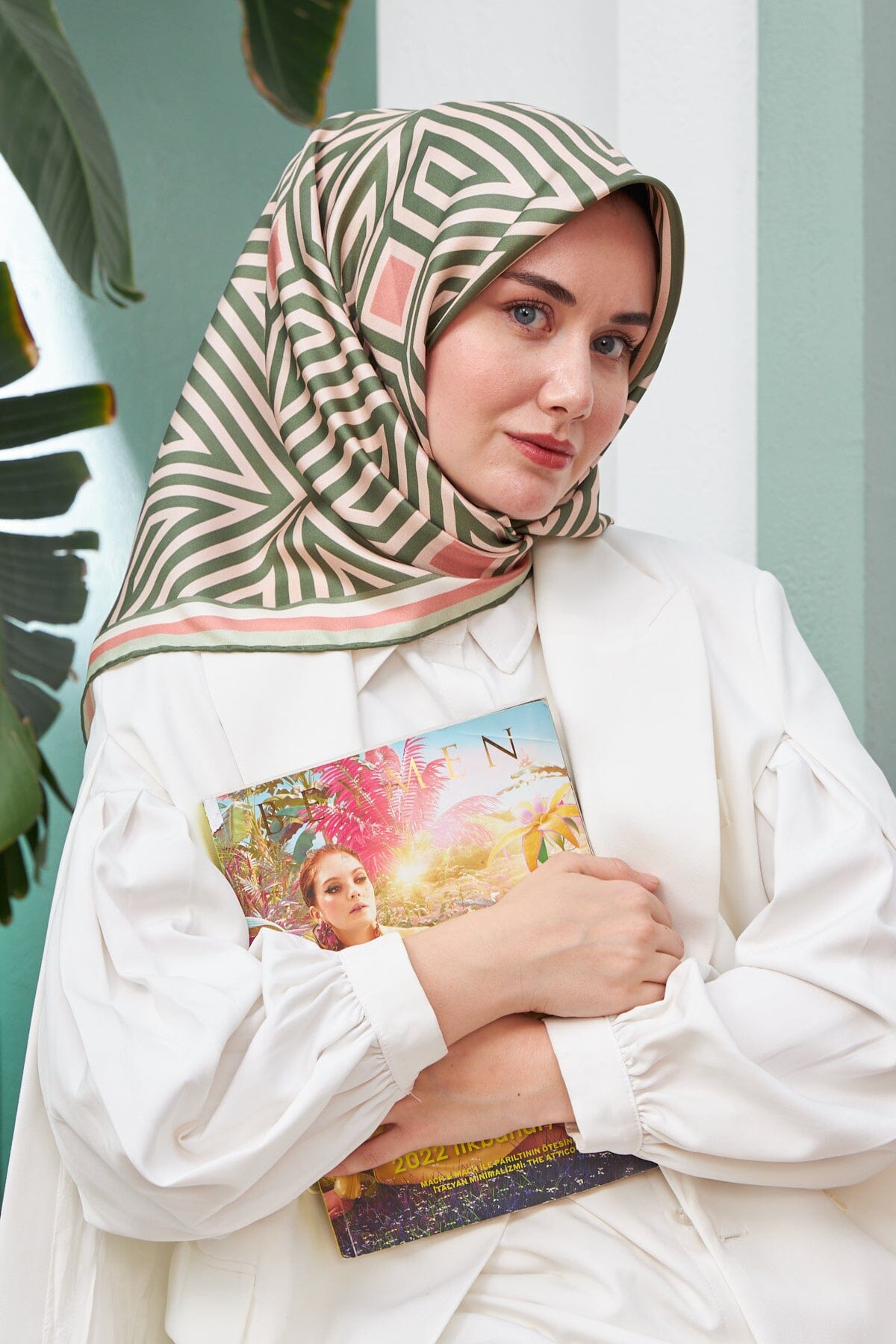 SilkHome Nadia Turkish Silk Hair Wrap #18 Silk Hijabs Silk Home 