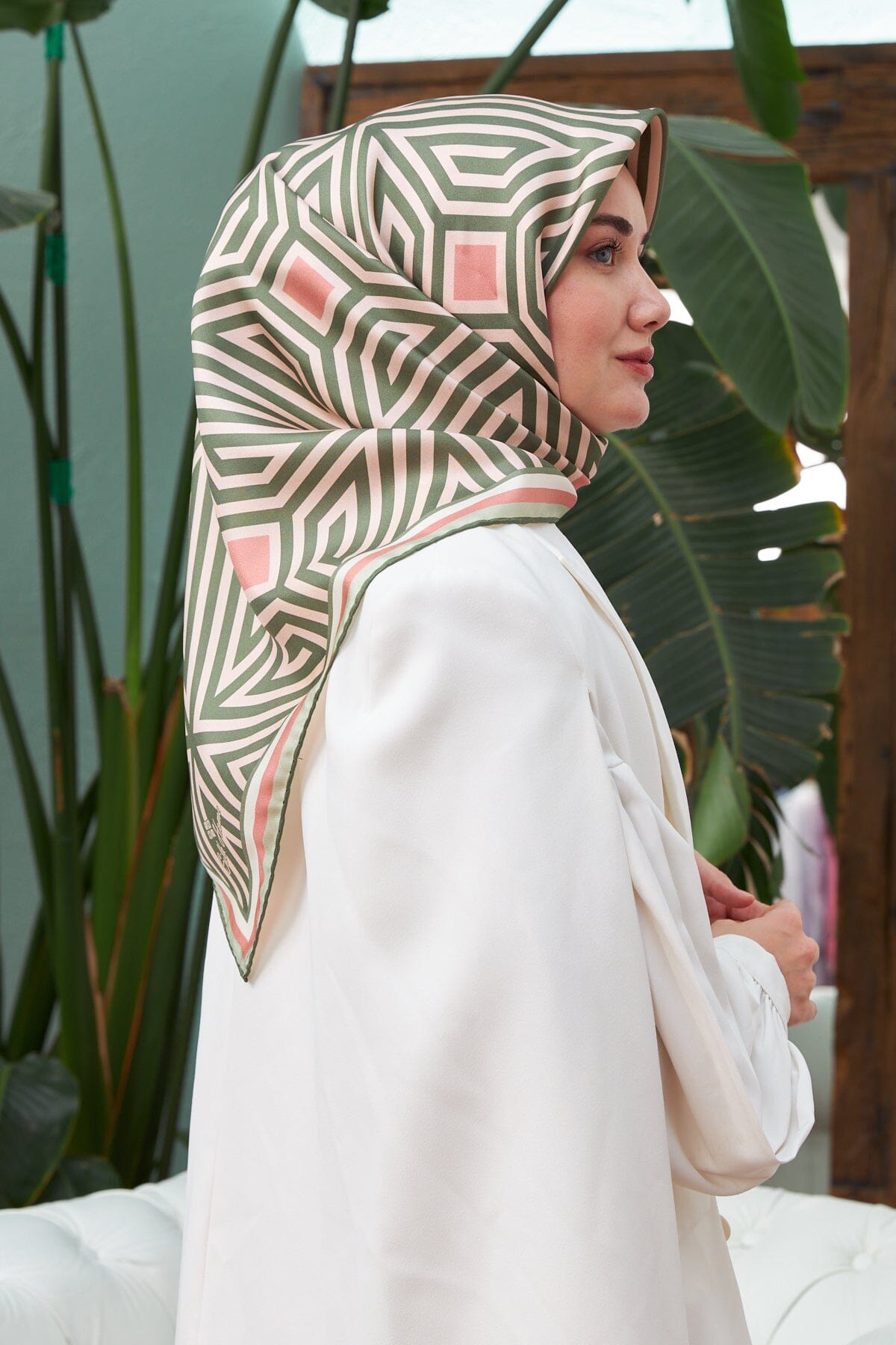 SilkHome Nadia Turkish Silk Hair Wrap #18 Silk Hijabs Silk Home 