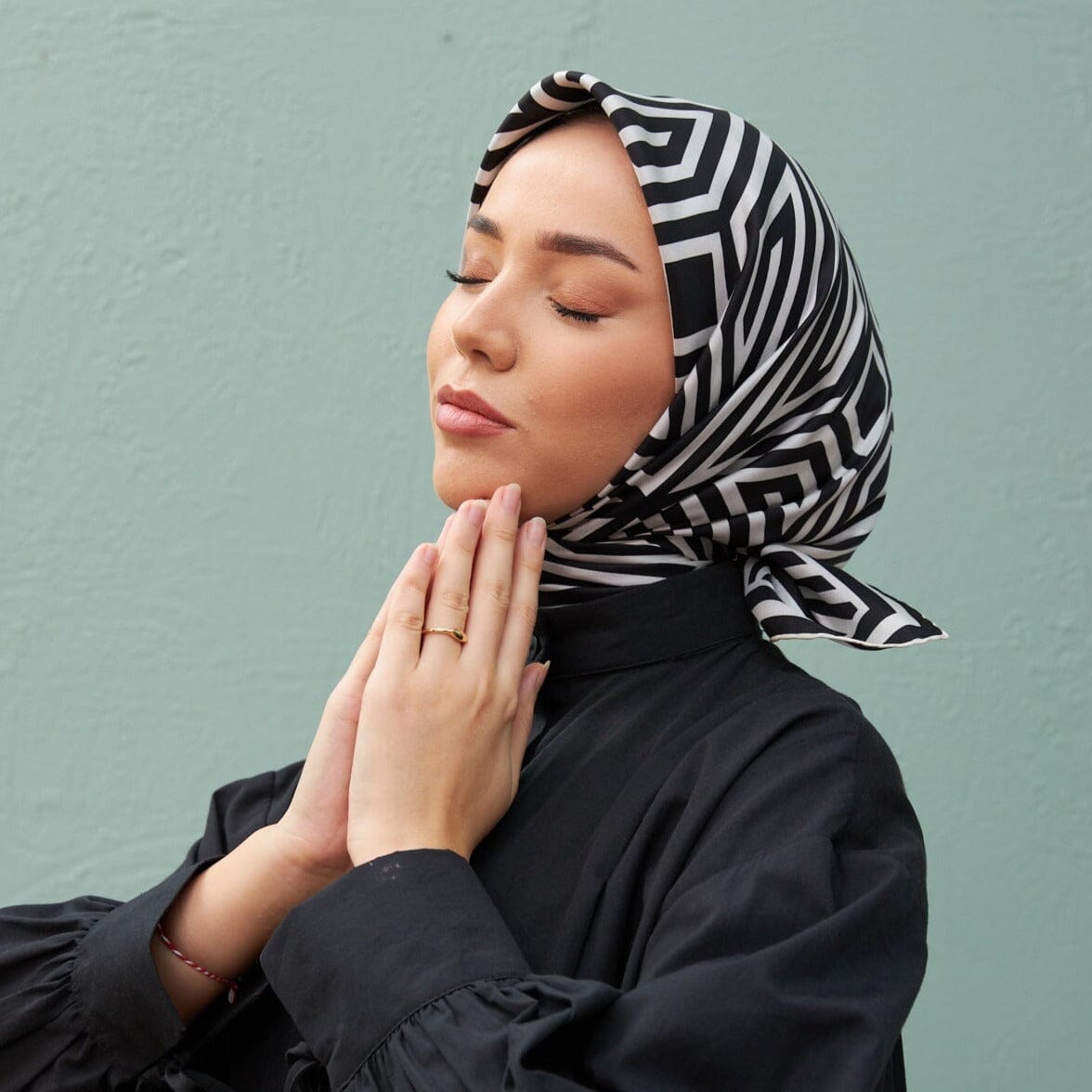 SilkHome Nadia Turkish Silk Hair Wrap #2 Silk Hijabs Silk Home 