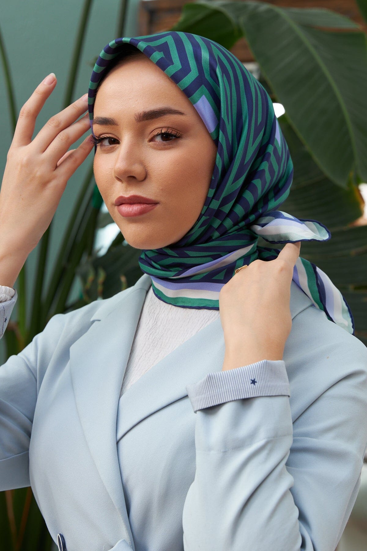 SilkHome Nadia Turkish Silk Hair Wrap #31 Silk Hijabs Silk Home 