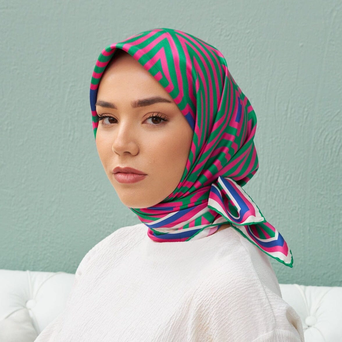 SilkHome Nadia Turkish Silk Hair Wrap #4 Silk Hijabs Silk Home 