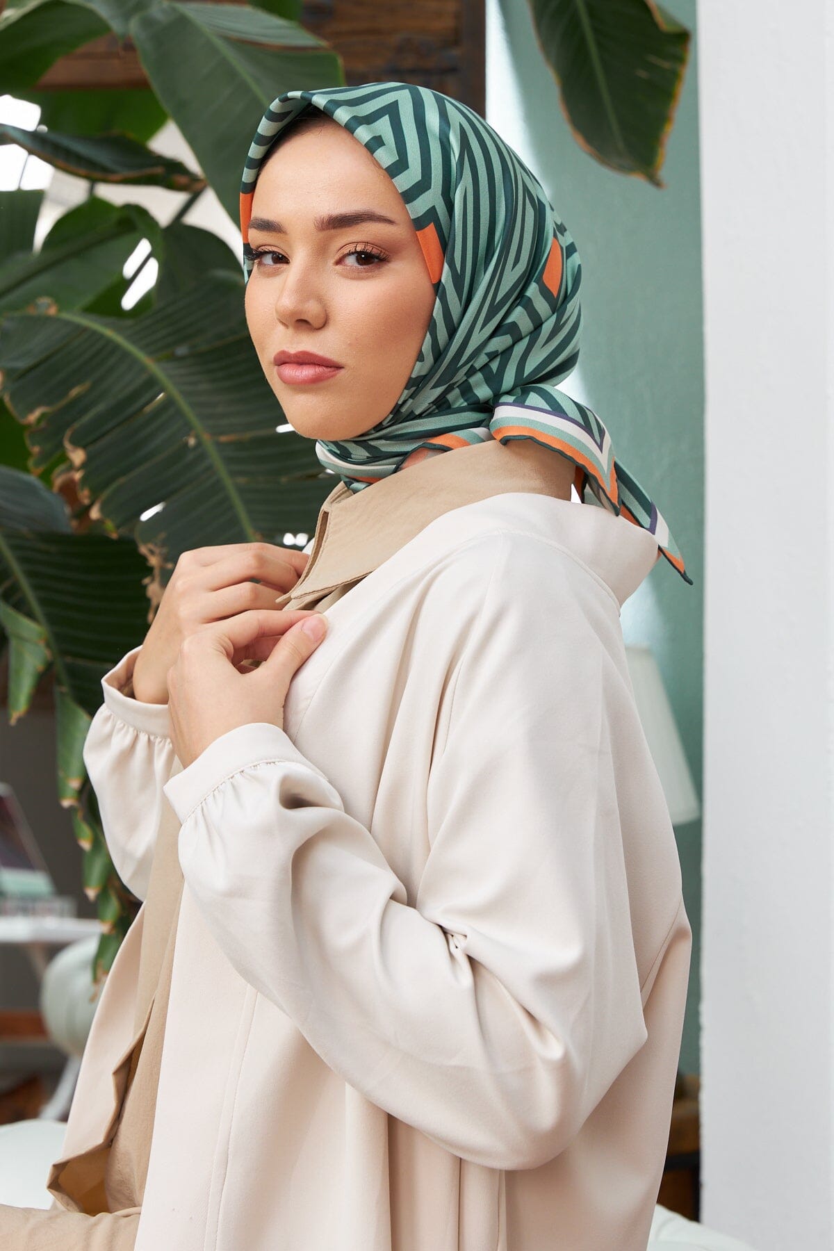 SilkHome Nadia Turkish Silk Hair Wrap #6 Silk Hijabs Silk Home 